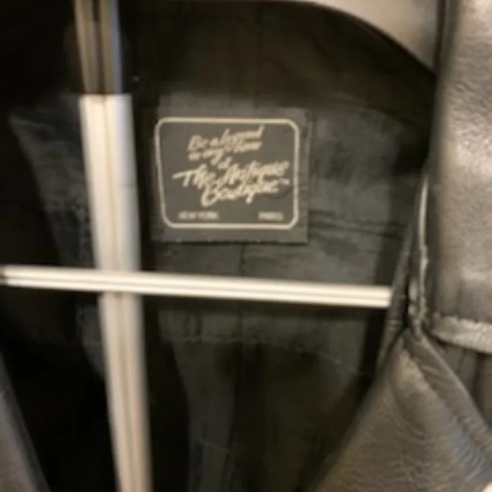 Vintage Moto Black Leather Jacket from The Antique Boutique
